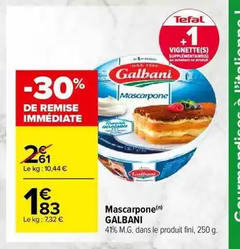 Carrefour Market Mascarpone Galbani offre