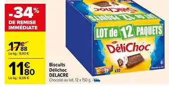 Carrefour Biscuits Dêlichoc Delacre offre