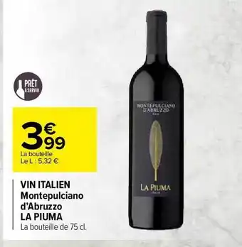 Vin Italien Montepulciano D'abruzzo La Piuma