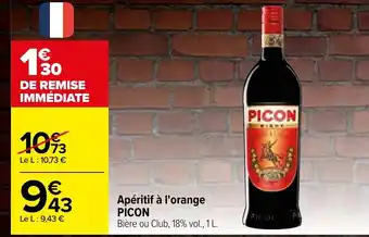 Carrefour Picon Apéritif à L'Orange offre