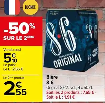 Carrefour 8.6 Bière offre