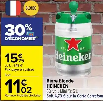 Carrefour Heineken Bière Blonde offre