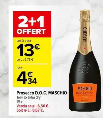 Carrefour Market Prosecco D.o.c. Maschio offre