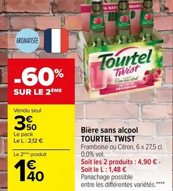 Carrefour Tourtel Twist Bière Sans Alcool offre