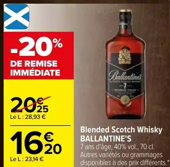 Carrefour Ballantine's Blended Scotch Whisky offre