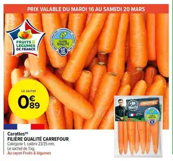 Carrefour Market Carottes Filière Qualité Carrefour offre