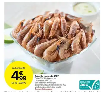 Carrefour Market Crevette Rose Cuite Asc offre