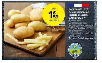 Carrefour Market Pommes De Terre De Consommation Filière Qualité Carrefour offre