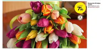 Carrefour Market Bouquet De 20 Tulipes Variées offre