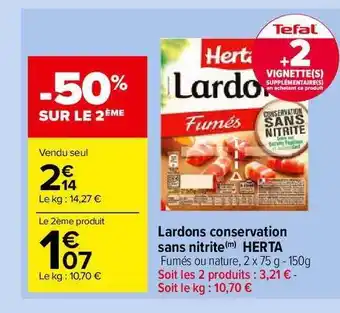 Lardons Conservation Sans Nitrite Herta