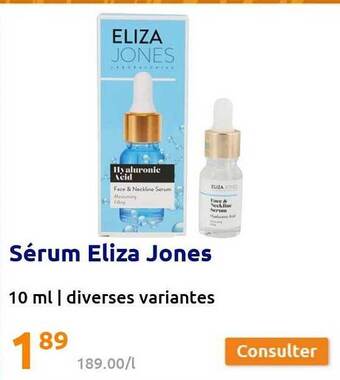 Action Sérum eliza jones offre