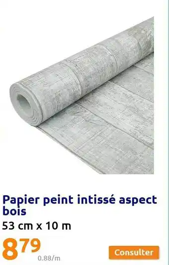 Action Papier peint intissé aspect bois offre