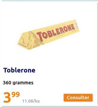 Action Toblerone offre