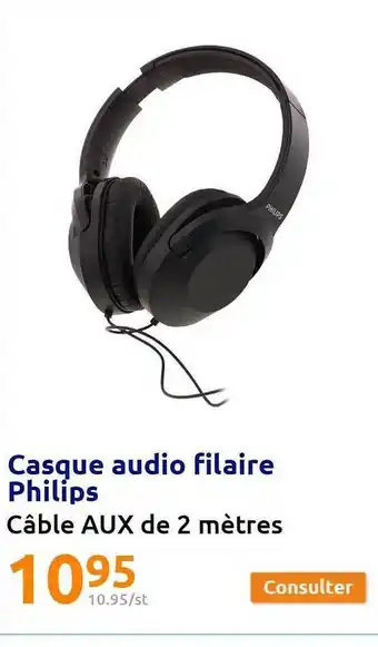 Action Casque audio filaire philips offre