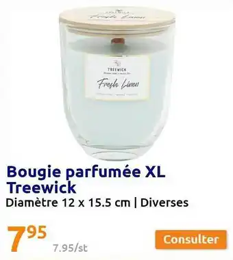 Action Bougie parfumée xl treewick offre