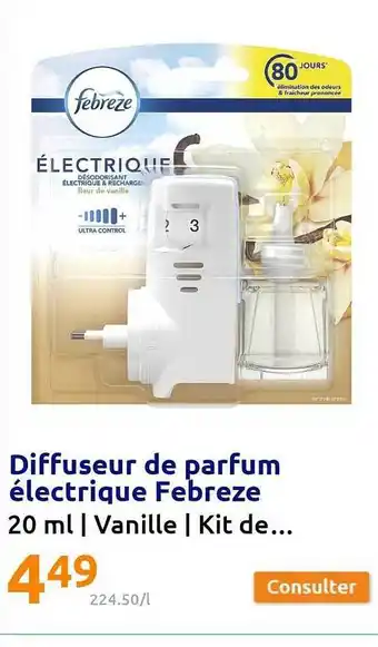 Action Diffuseur de parfum électrique febreze offre