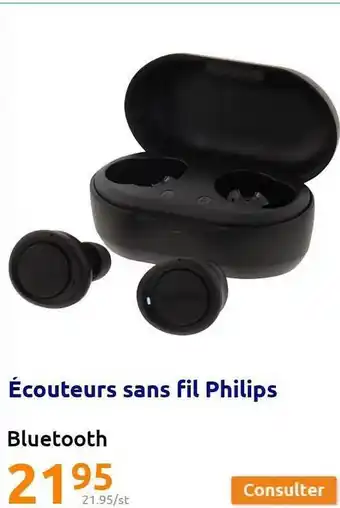 Action Écouteurs sans fil philips offre