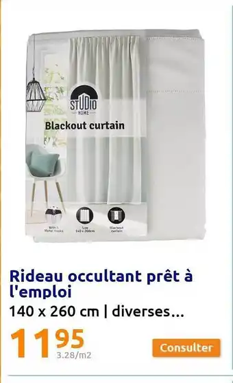 Rideau occultant prêt à l'emploi
