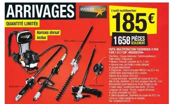 Outil multifonction thermique à dos 4 en 1 51,7 cm³ woodstar