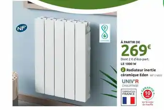 Mr Bricolage Radiateur inertie céramique eden offre