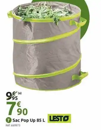 Mr Bricolage Sac pop up 85l lesto offre