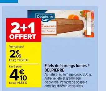 Carrefour Market Filets De Harengs Fumés Delpierre offre