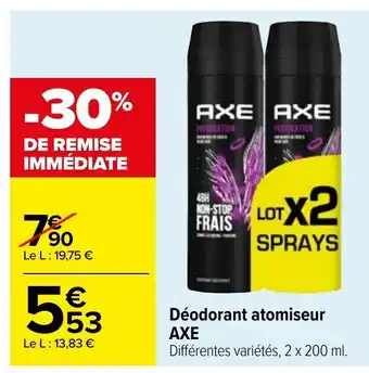 Carrefour Axe Déodorant Atomiseur offre
