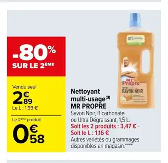 Carrefour Mr Propre Nettoyant Multi-Usage offre