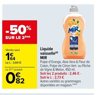 Carrefour Mir Liquide Vaisselle offre