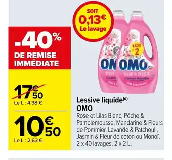 Carrefour Omo Lessive Liquide offre