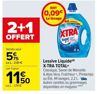 Carrefour X-Tra Total Lessive Liquide offre