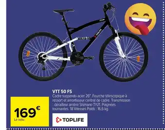 Carrefour Toplife VTT 50 Fs offre