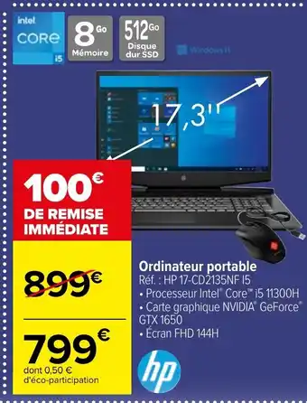 Carrefour Ordinateur Portable offre