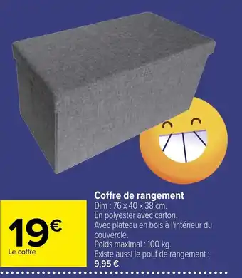 Carrefour Coffre de Rangement offre