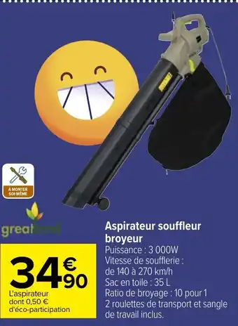 Carrefour Aspirateur Souffleur Broyeur offre