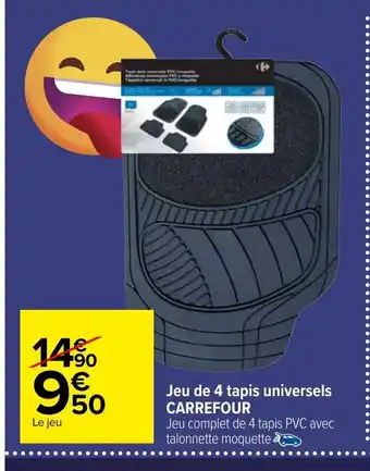Carrefour Jeu de 4 Tapis Universels Carrefour offre