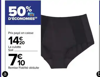 Carrefour Culotte Ecodim Ventre Plat offre