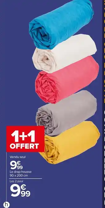 Carrefour Linge de Lit Uni Coton offre
