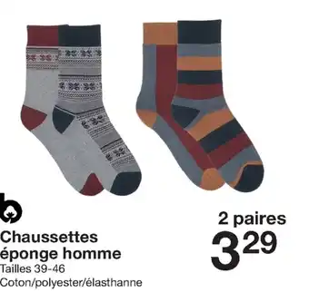 Zeeman Chaussettes éponge Homme offre