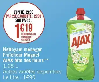 Ajax nettoyant ménager fraîcheur muguet fête des fleurs