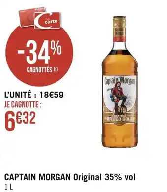 Géant Casino Captain morgan captain morgan original 35% vol offre