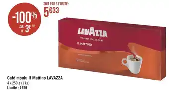 Géant Casino Lavazza café moulu il mattino offre