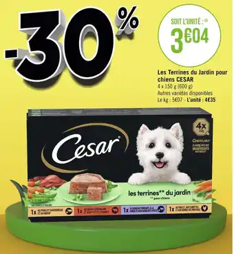 Géant Casino Cesar les terrines du jardin pour chiens offre