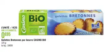 Casino bio galettes bretonnes pur beurre