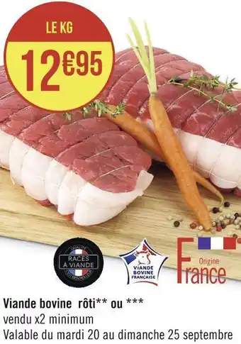 Géant Casino Viande bovine rôti ou offre