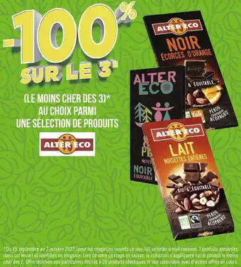 Géant Casino Alter eco bon plan sur une sélection de produits alter eco offre