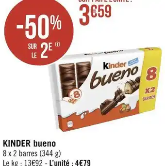 Géant Casino Kinder kinder bueno offre