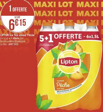Géant Casino Lipton lipton ice tea saveur pêche offre