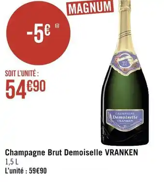 Géant Casino Demoiselle vranken champagne brut offre