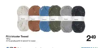 Zeeman Fil à Tricoter Tweed offre